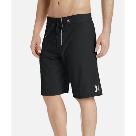 HURLEY PHANTOM ONE AND ONLY BLACK UNLINED BOARDSHORTS MEN'S 30” - Picture 1 of 8